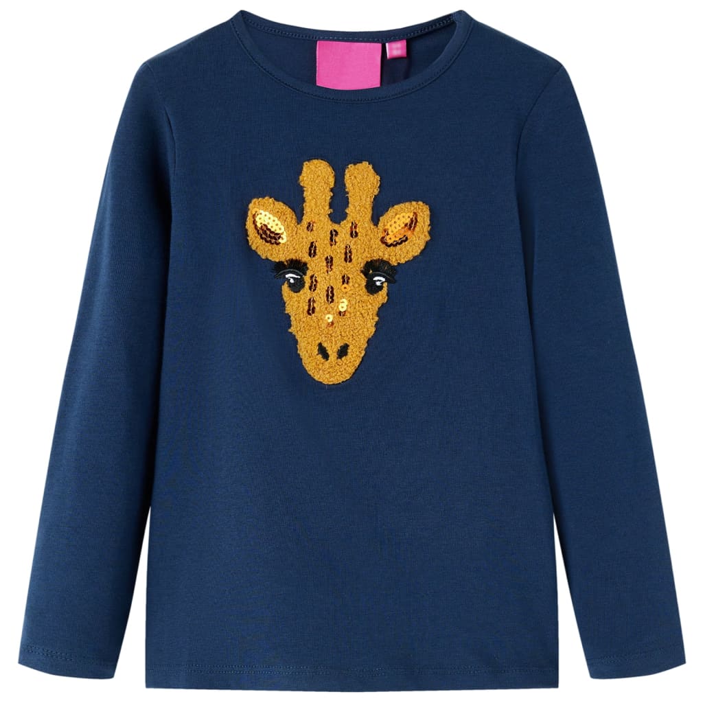 T-shirt manches longues pour enfant taille 92 - bleu marine, 92 (1 5-2 ans) - number 1.