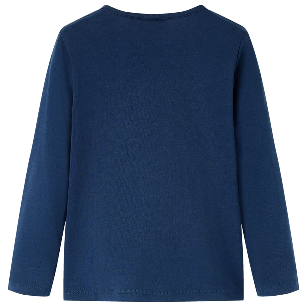 T-shirt manches longues pour enfant taille 92 - bleu marine, 92 (1 5-2 ans) - number 2.