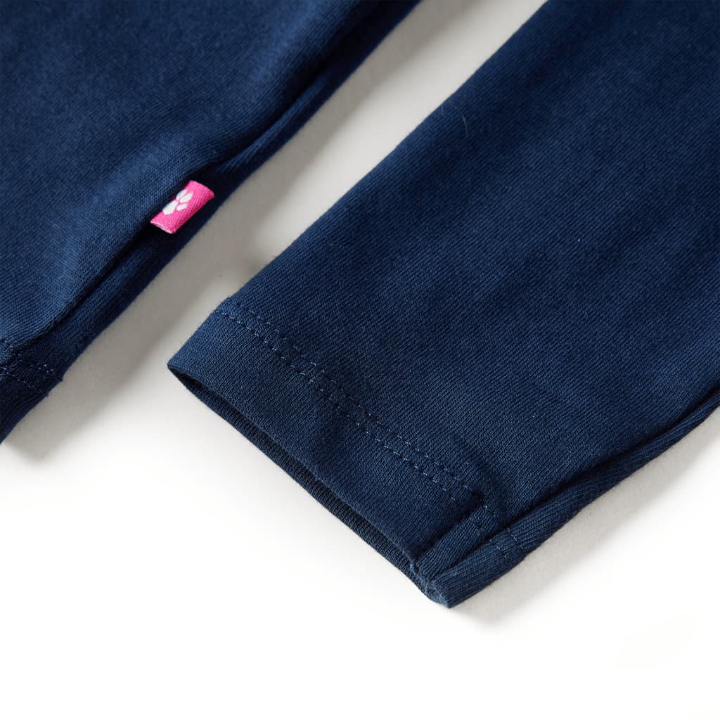 T-shirt manches longues pour enfant taille 92 - bleu marine, 92 (1 5-2 ans) - number 5.