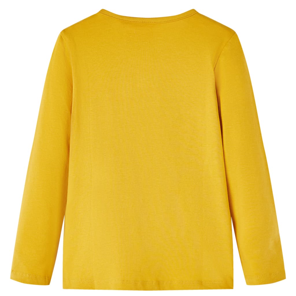 T-shirt manches longues pour enfant taille 92 jaune ocre - ocre, 92 (1 5-2 ans) - number 2.