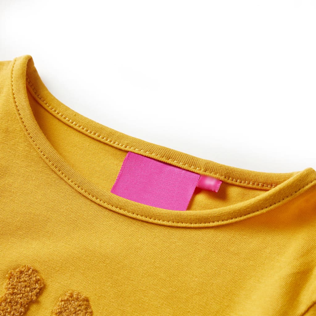 T-shirt manches longues pour enfant taille 92 jaune ocre - ocre, 92 (1 5-2 ans) - number 3.