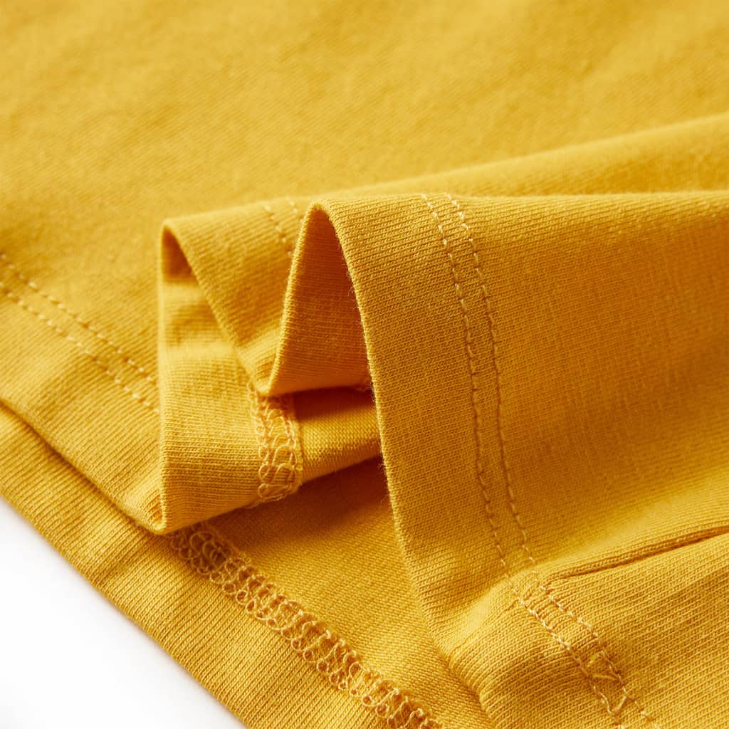 T-shirt manches longues pour enfant taille 92 jaune ocre - ocre, 92 (1 5-2 ans) - number 6.