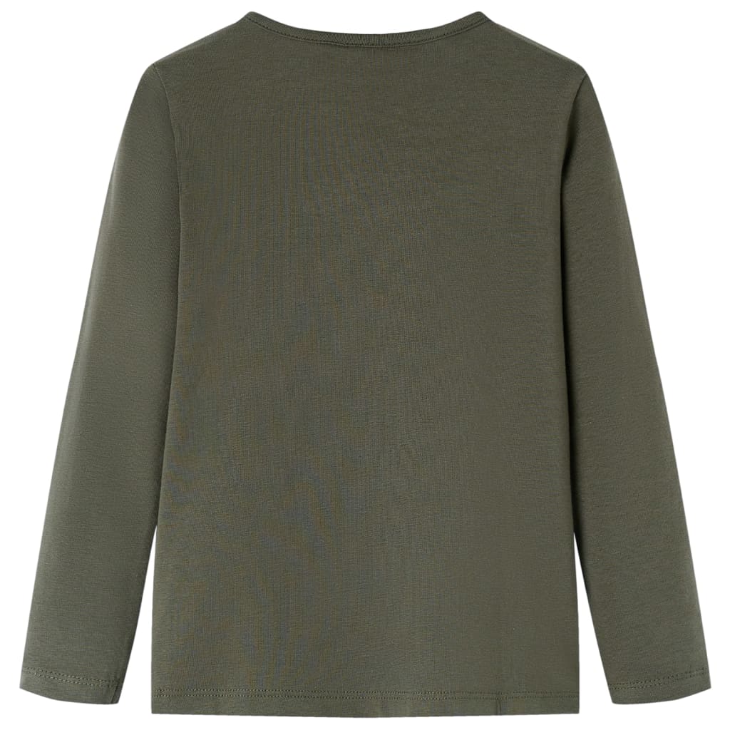T-shirt à manches longues pour enfant taille 92 - kaki, 92 (1 5-2 ans) - number 2.