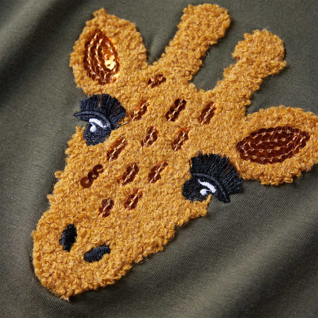 T-shirt à manches longues pour enfant taille 92 - kaki, 92 (1 5-2 ans) - number 4.