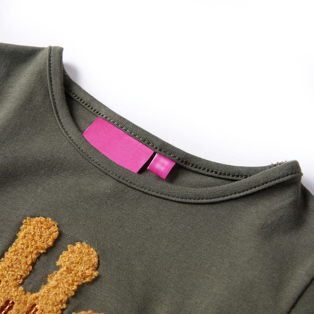 T-shirt à manches longues pour enfant taille 92 - kaki, 92 (1 5-2 ans) - number 3.