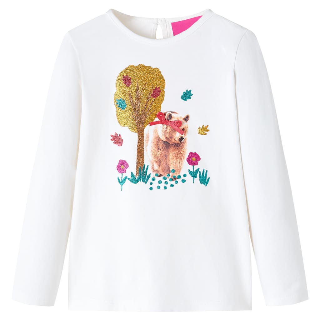 T-shirt manches longues pour enfant taille 92 écru - naturel, 92 (1 5-2 ans) - number 1.