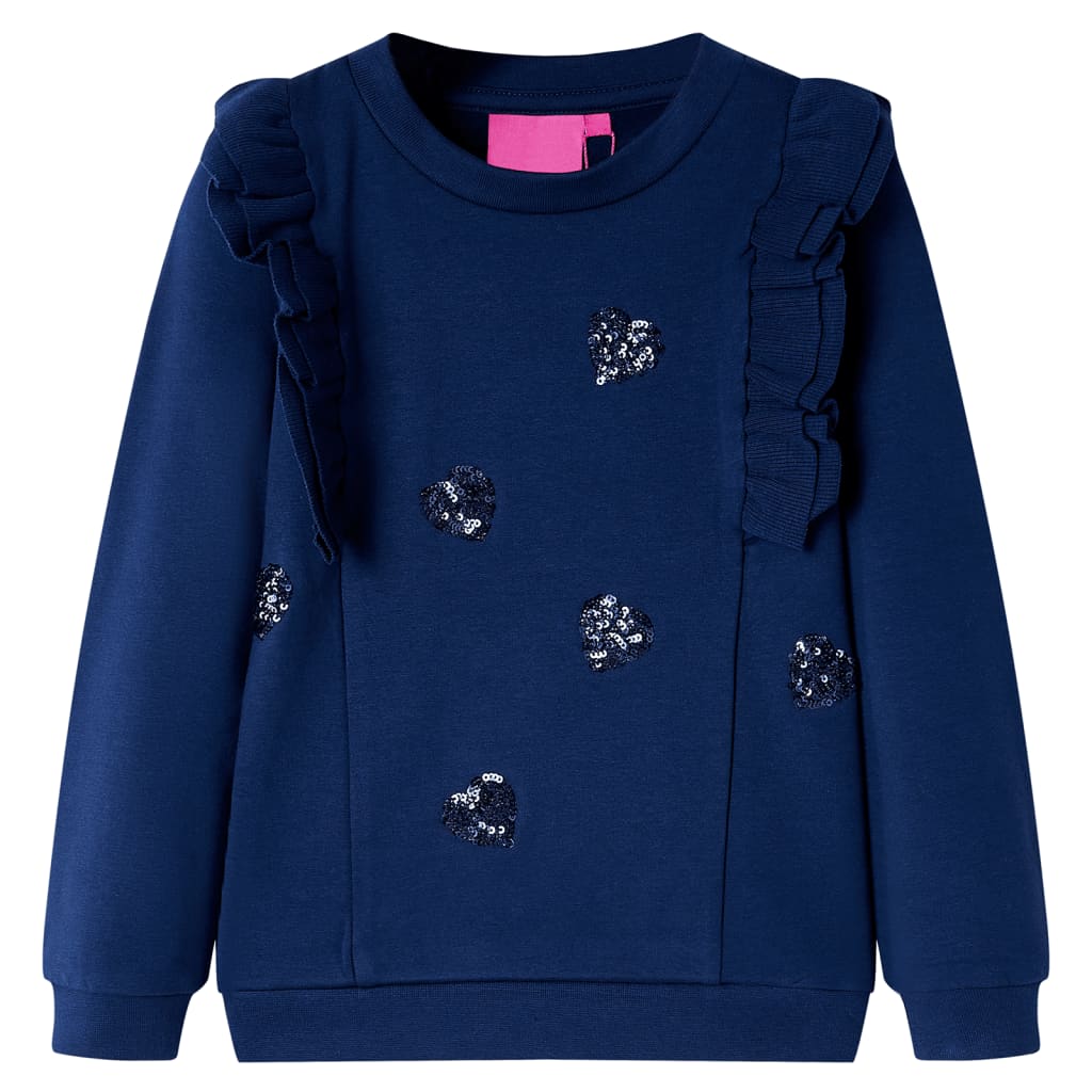 Sweat-shirt pour enfant taille 92 - bleu marine, 92 (1 5-2 ans) - number 1.