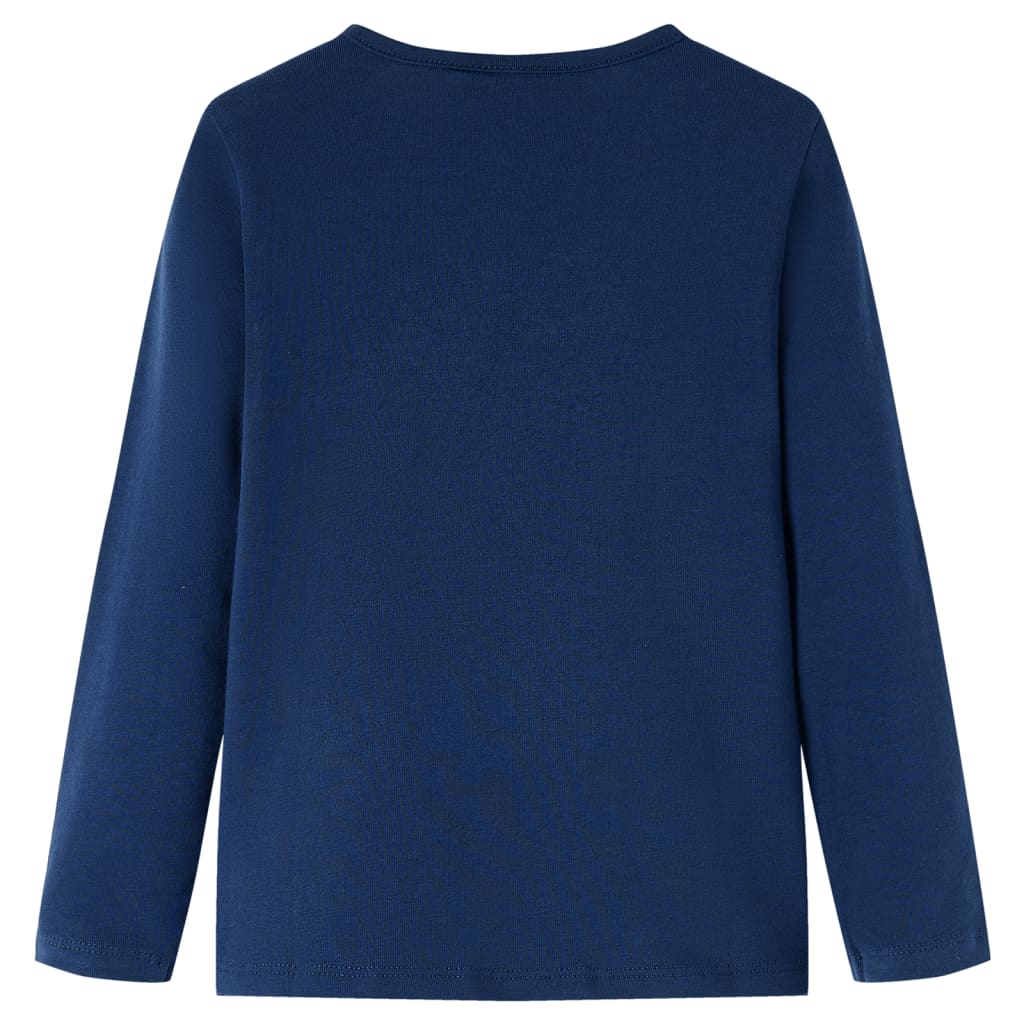 T-shirt manches longues pour enfant taille 92 - bleu marine, 92 (1 5-2 ans) - number 2.