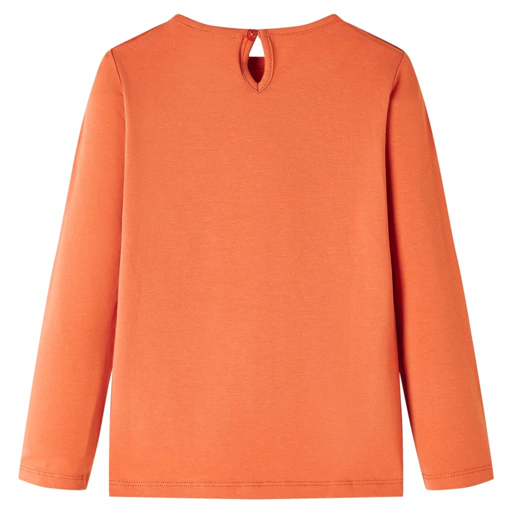 T-shirt à manches longues pour enfant taille 92 cm - orange, 92 (1 5-2 ans) - number 2.