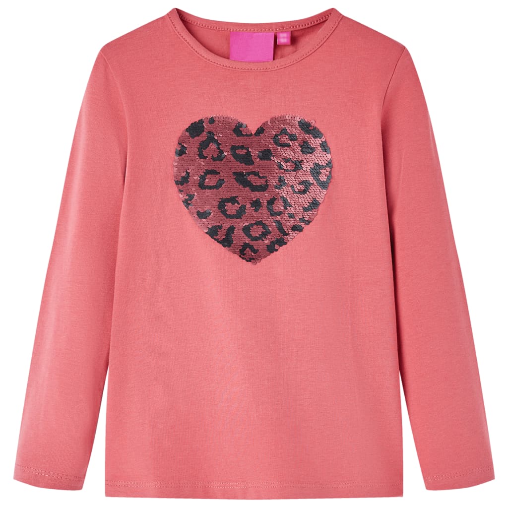 T-shirt à manches longues pour enfant taille 92 vieux rose - rose clair, 92 (1 5-2 ans) - number 1.