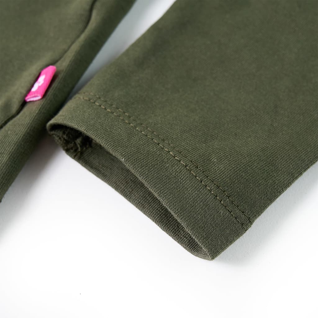 T-shirt à manches longues pour enfant taille 92 - kaki, 92 (1 5-2 ans) - number 6.