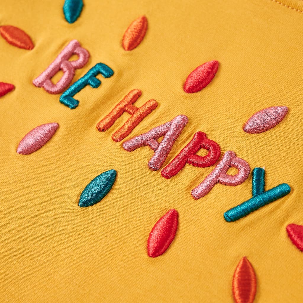 T-shirt manches longues pour enfant taille 92 jaune ocre - ocre, 92 (1 5-2 ans) - number 4.