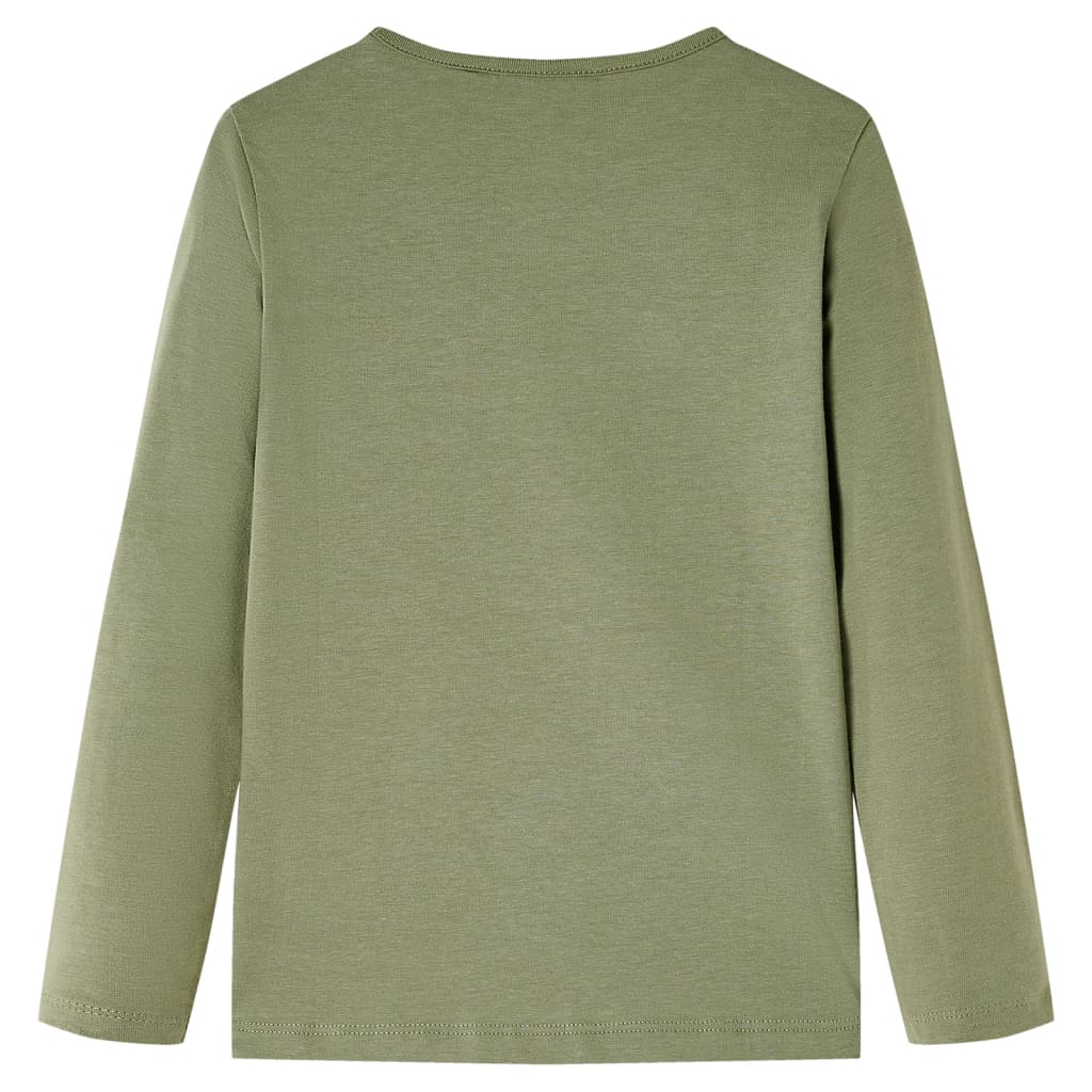 T-shirt à manches longues pour enfant taille 92 - kaki, 92 (1 5-2 ans) - number 2.
