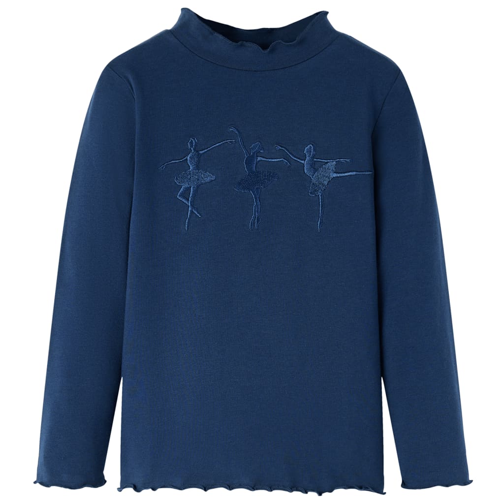 T-shirt manches longues pour enfant taille 92 - bleu marine, 92 (1 5-2 ans) - number 1.