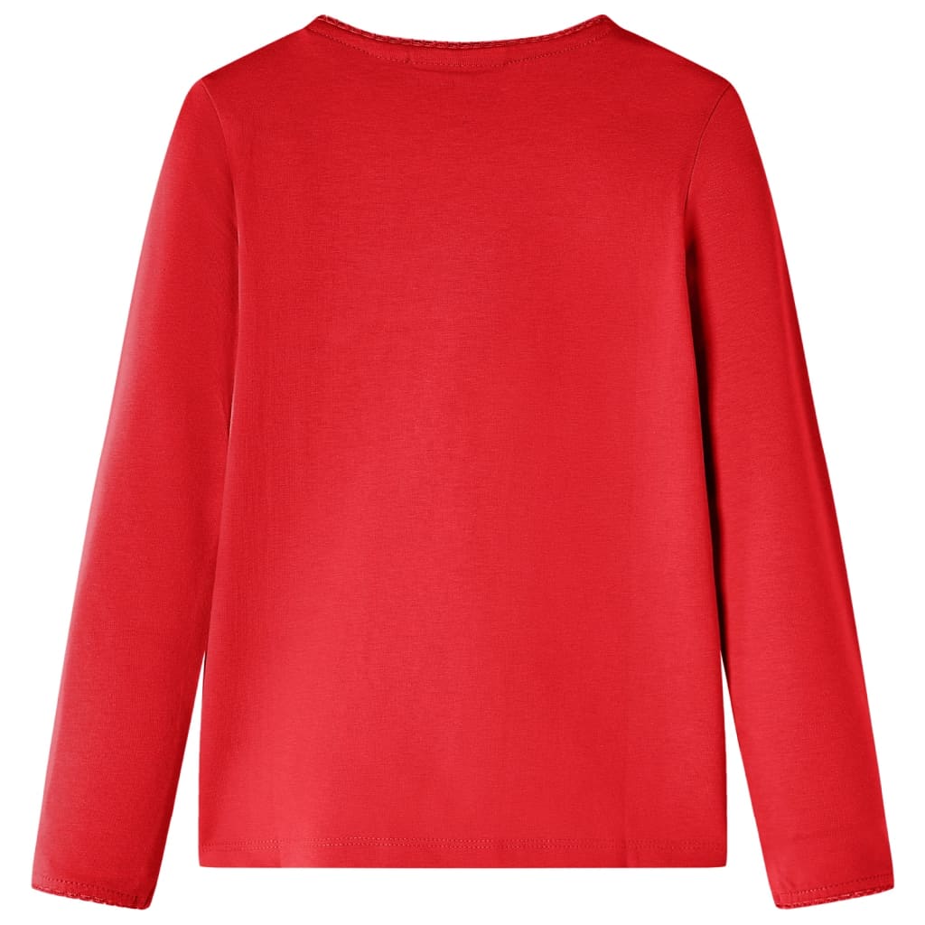 T-shirt à manches longues pour enfant taille 92 - rouge, 92 (1 5-2 ans) - number 2.