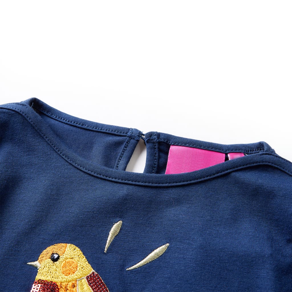 T-shirt manches longues pour enfant taille 92 - bleu marine, 92 (1 5-2 ans) - number 3.