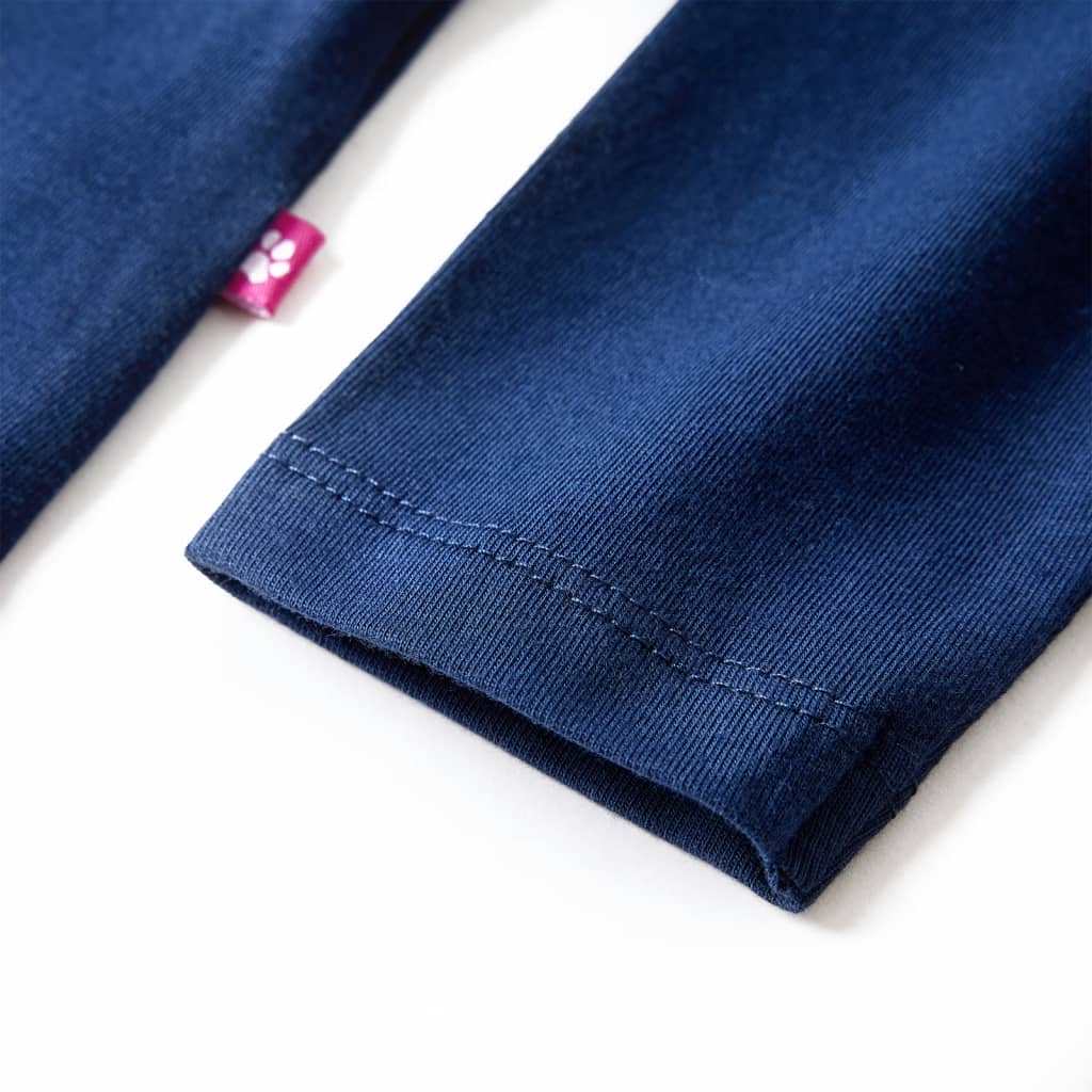 T-shirt manches longues pour enfant taille 92 - bleu marine, 92 (1 5-2 ans) - number 7.