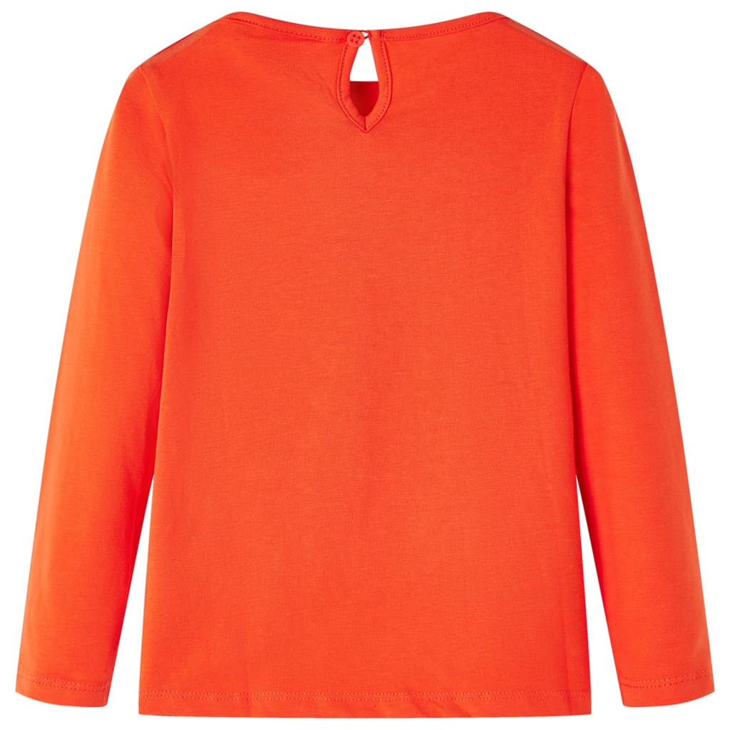 T-shirt à manches longues pour enfant taille 92 - orange, 92 (1 5-2 ans) - number 2.