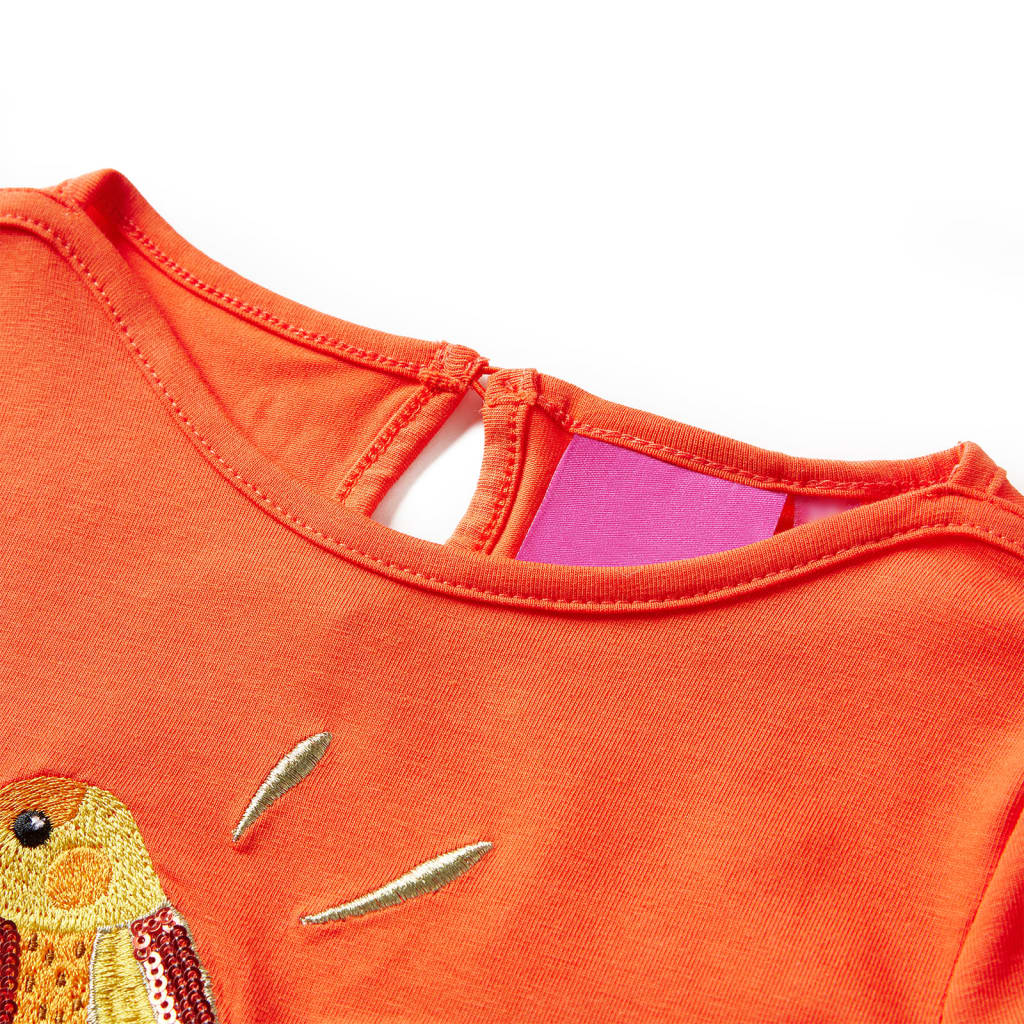 T-shirt à manches longues pour enfant taille 92 - orange, 92 (1 5-2 ans) - number 3.