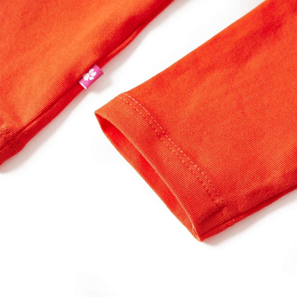 T-shirt à manches longues pour enfant taille 92 - orange, 92 (1 5-2 ans) - number 7.