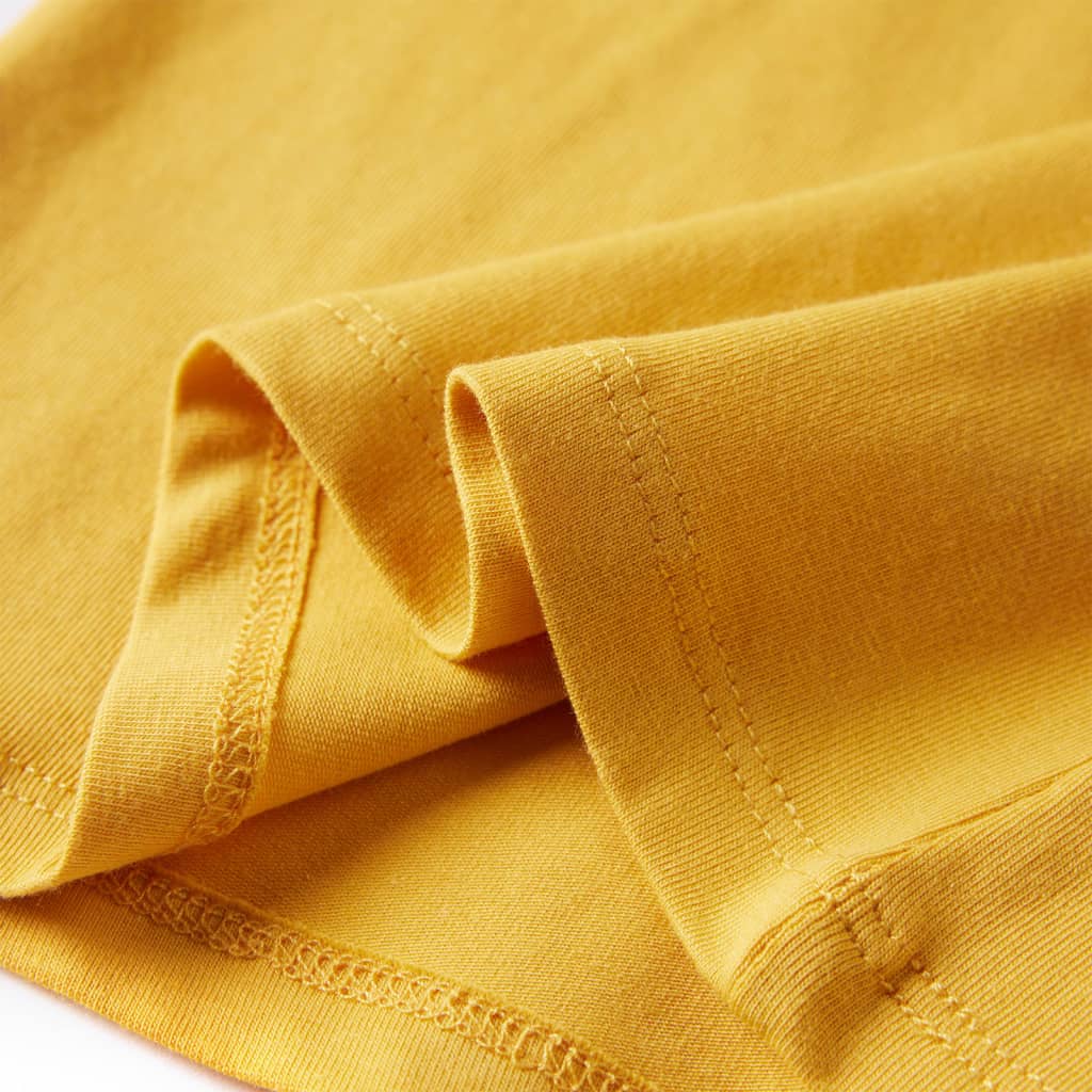 T-shirt manches longues pour enfant taille 92 jaune ocre - ocre, 92 (1 5-2 ans) - number 6.