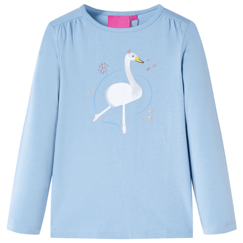 T-shirt à manches longues pour enfants taille 92 - bleu clair, 92 (1 5-2 ans) - number 1.