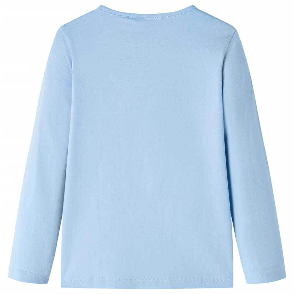 T-shirt à manches longues pour enfants taille 92 - bleu clair, 92 (1 5-2 ans) - number 2.