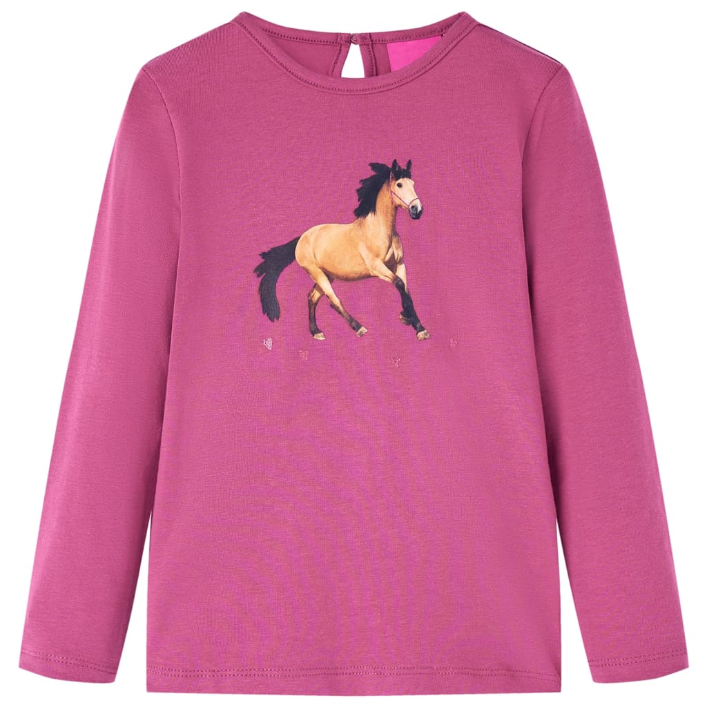 T-shirt à manches longues pour enfant taille 92 cm - rose, 92 (1 5-2 ans) - number 1.