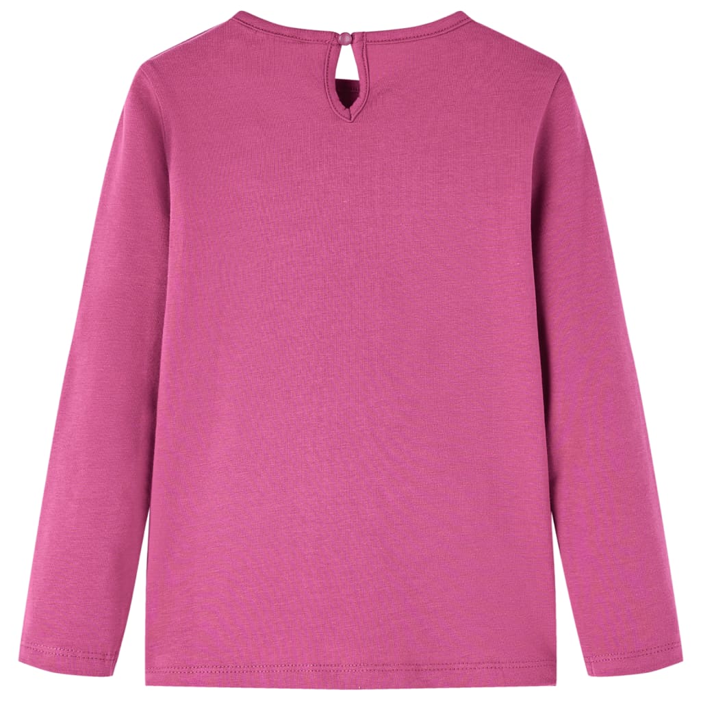 T-shirt à manches longues pour enfant taille 92 cm - rose, 92 (1 5-2 ans) - number 2.