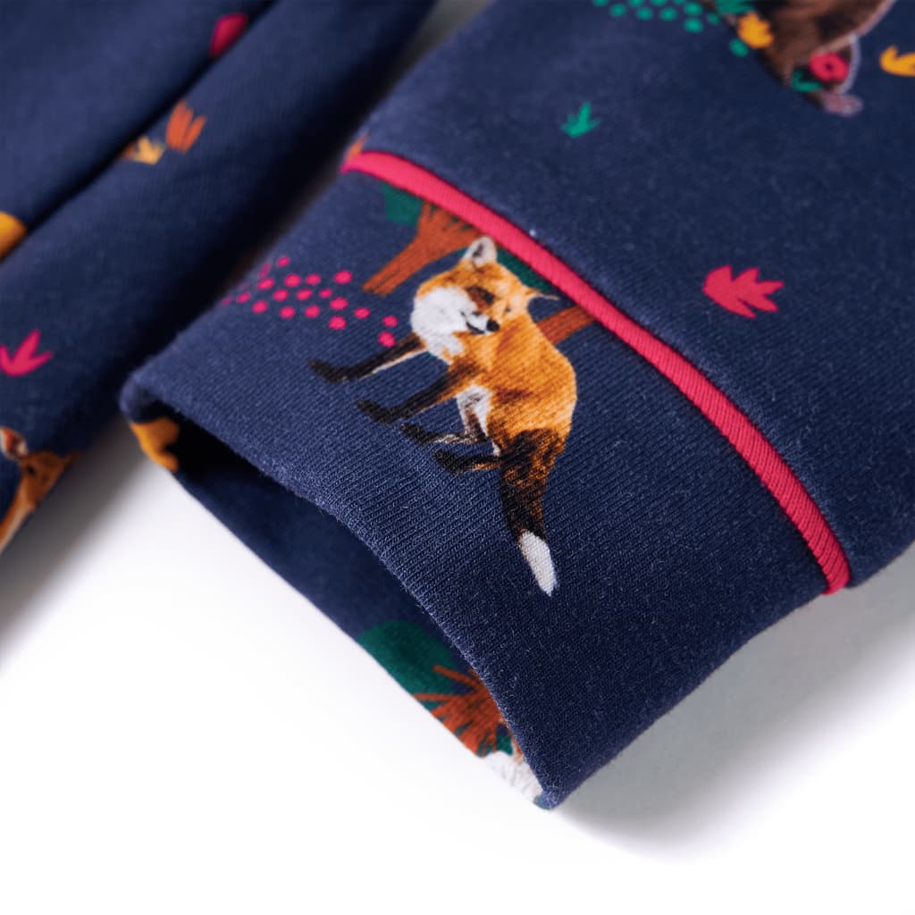 Robe manches longues pour enfant taille 92 avec lacets bleu marine - 92 (1 5-2 ans) - number 6.