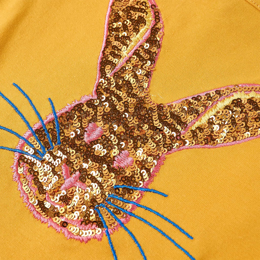 T-shirt manches longues pour enfant taille 92 jaune ocre - ocre, 92 (1 5-2 ans) - number 4.