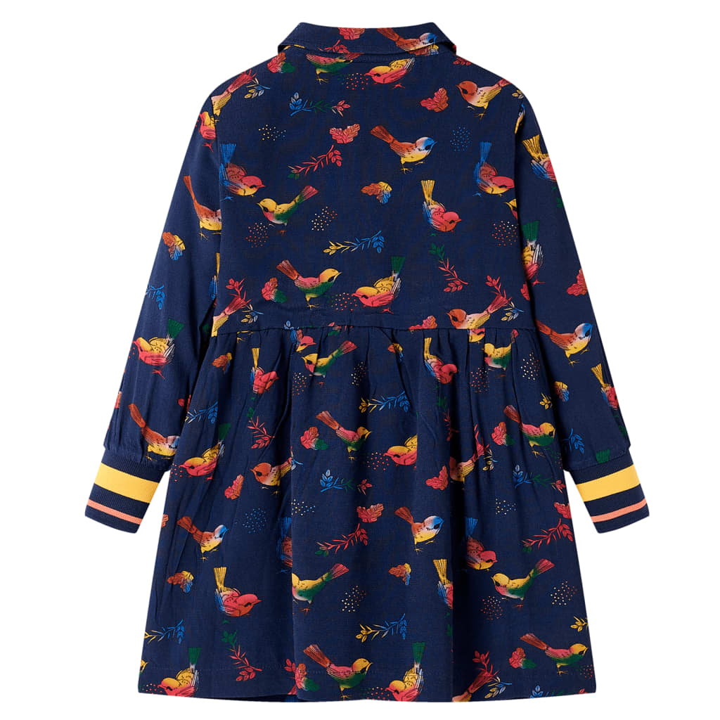 Robe à manches longues pour enfant taille 92 bleu marine - 92 (1 5-2 ans) - number 2.
