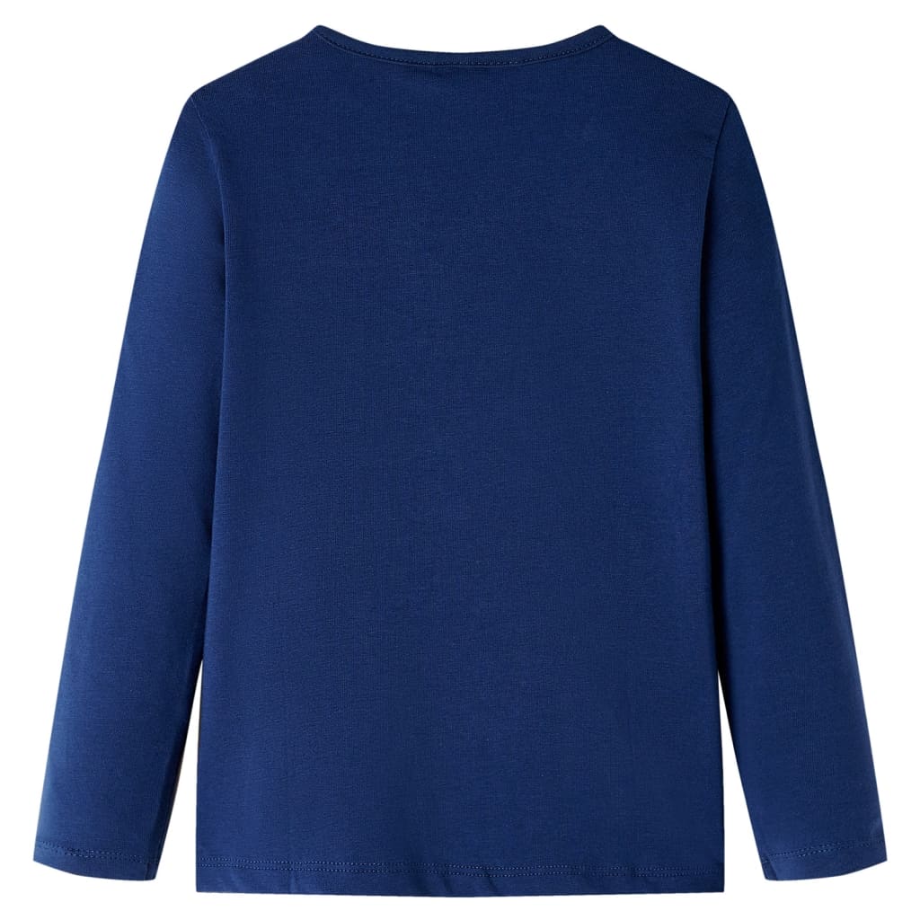 T-shirt manches longues pour enfant taille 92 - bleu marine, 92 (1 5-2 ans) - number 2.