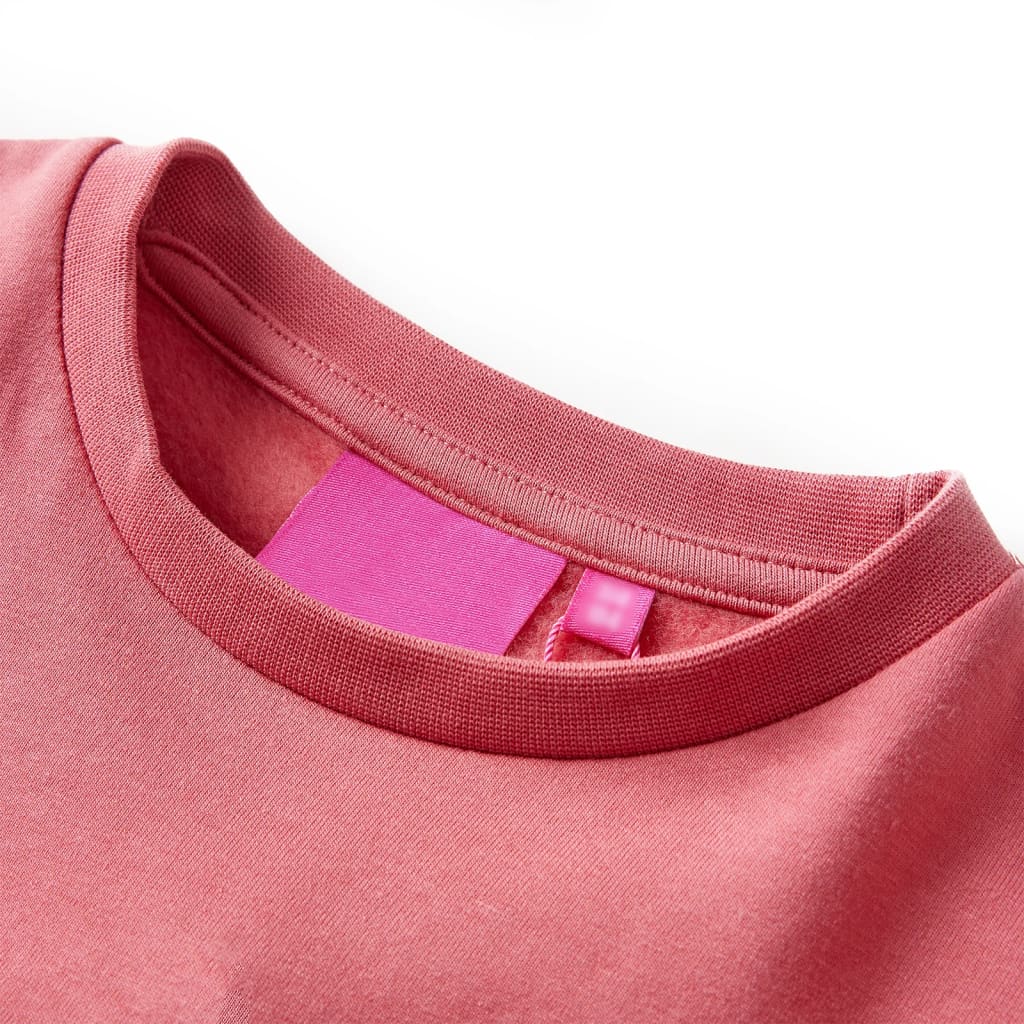 Sweat pour enfant taille 92 color block rose et henné - 92 (1 5-2 ans) - number 3.