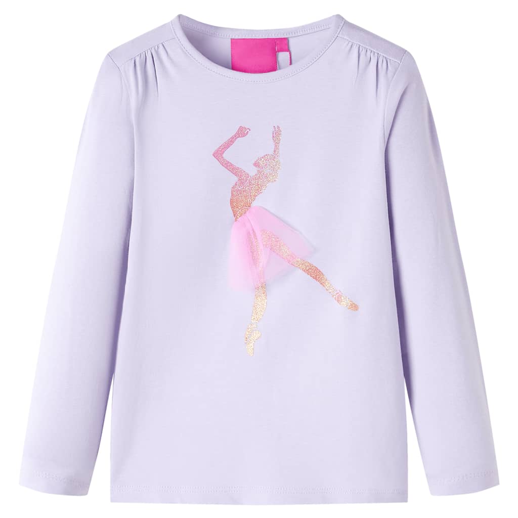 T-shirt à manches longues pour enfant taille 92 violet clair - violet, 92 (1 5-2 ans) - number 1.