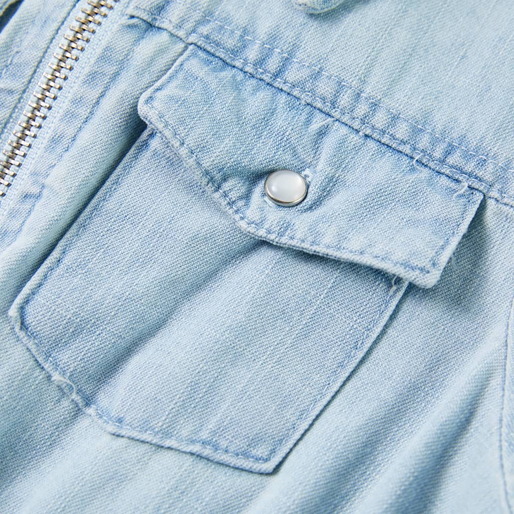 Combinaison pour enfant taille 92 à manches courtes bleu clair - 92 (1 5-2 ans) - number 4.