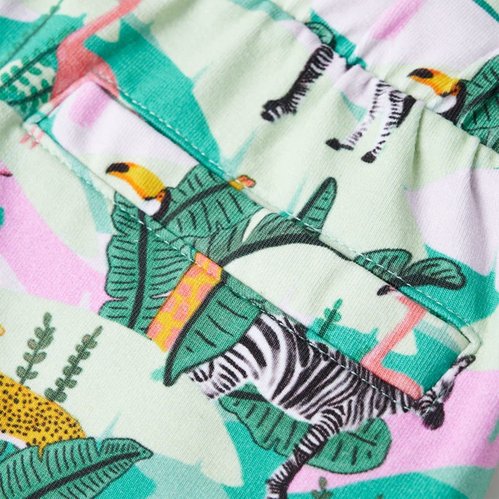 Short pour enfant taille 92 avec ficelle vert menthe - 92 (1 5-2 ans) - number 6.