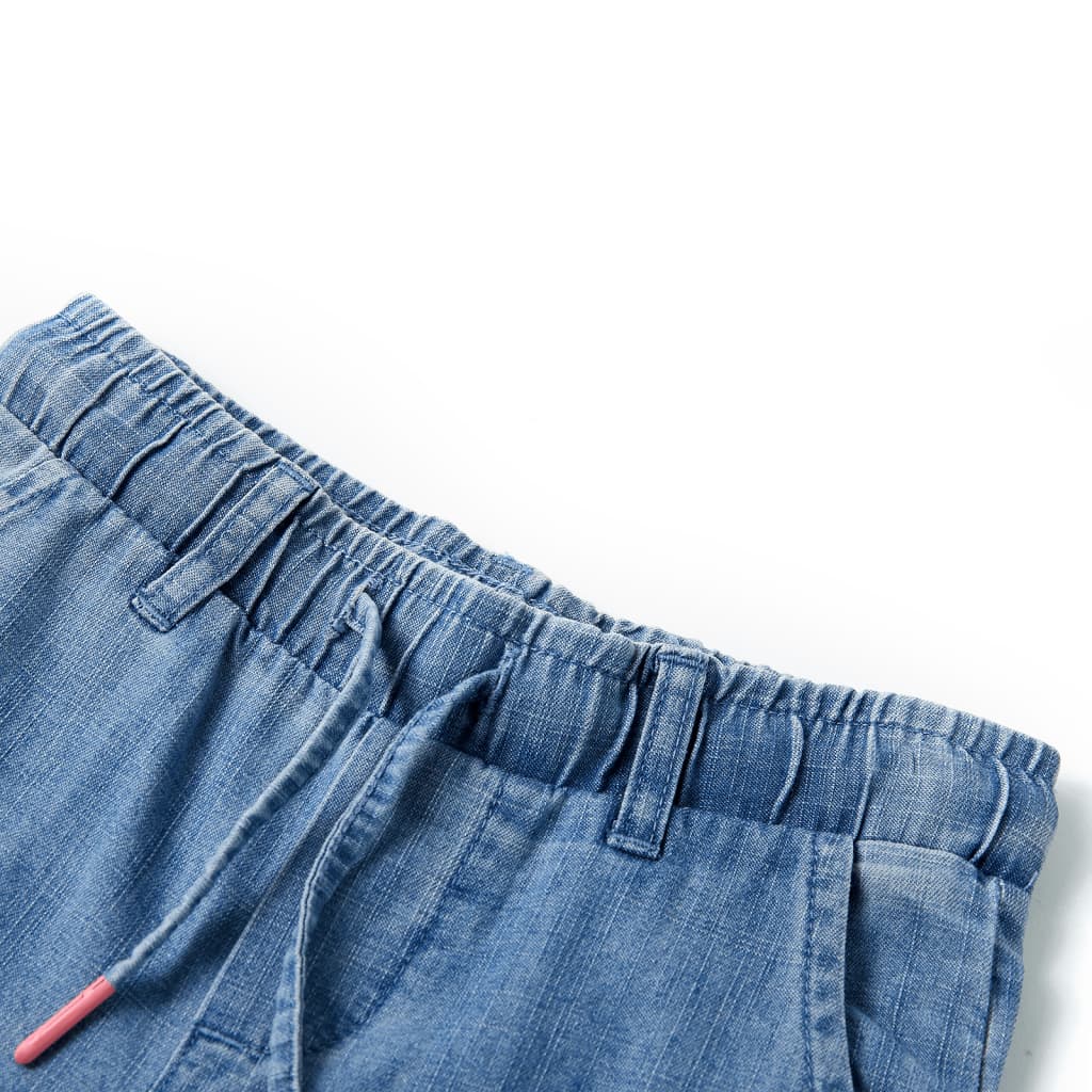 Short pour enfant taille 92 bleu denim - bleu, 92 (1 5-2 ans) - number 3.