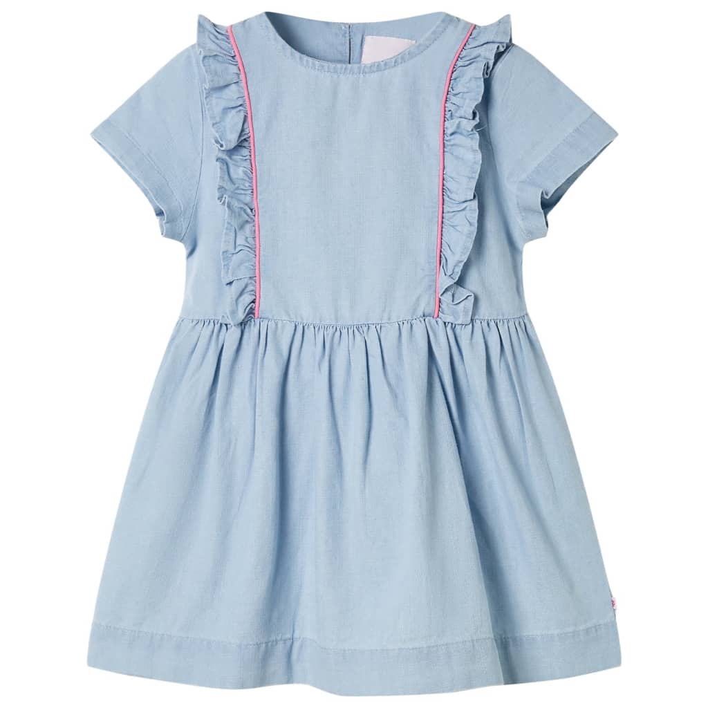Robe pour enfant taille 92 à volants bleu clair - 92 (1 5-2 ans) - number 1.