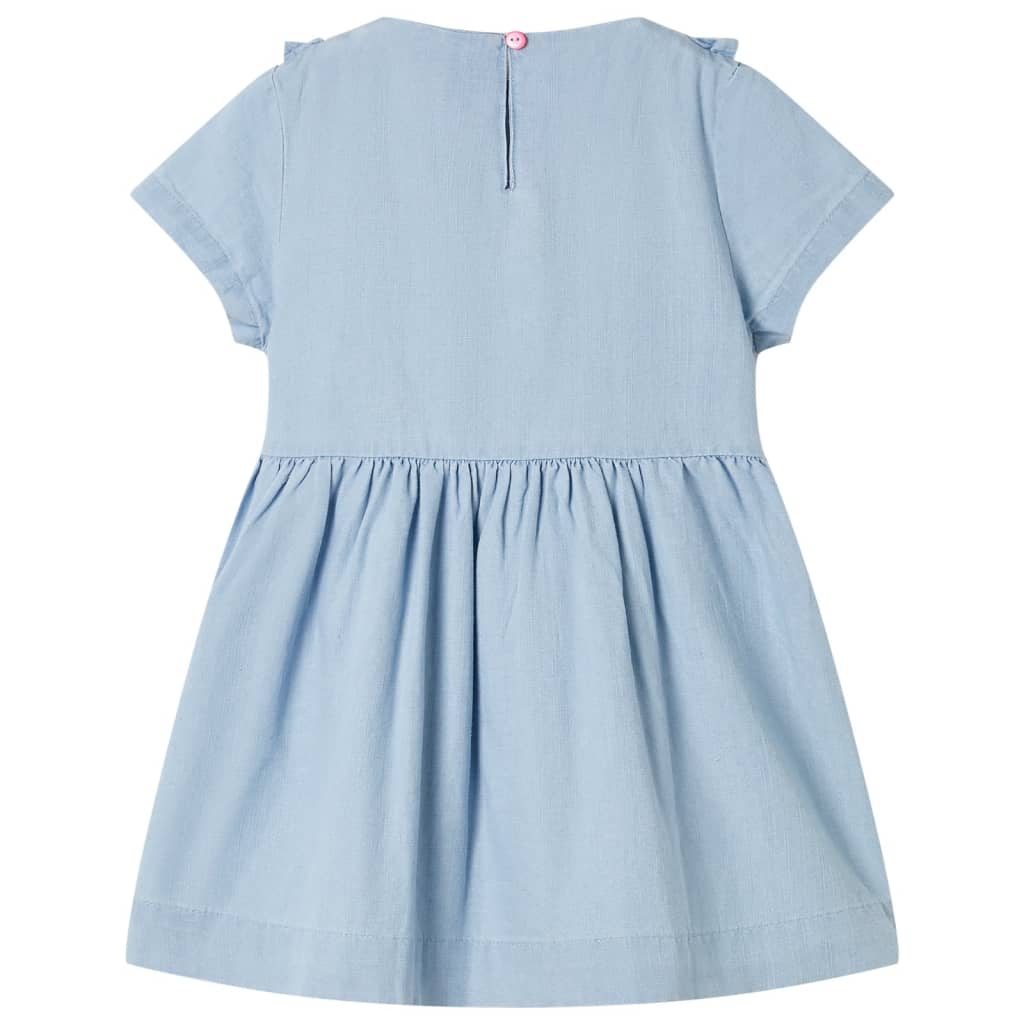 Robe pour enfant taille 92 à volants bleu clair - 92 (1 5-2 ans) - number 2.