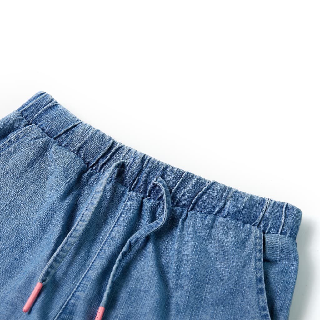 Short pour enfant taille 92 bleu denim - bleu, 92 (1 5-2 ans) - number 3.