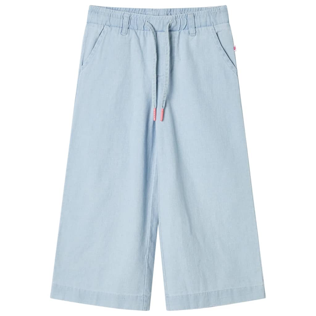 Pantalon pour enfant taille 92 bleu denim - bleu clair, 92 (1 5-2 ans) - number 1.