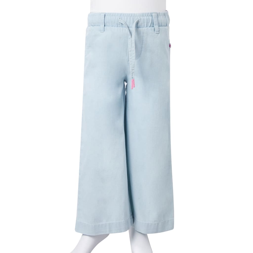 Pantalon pour enfant taille 92 bleu denim - bleu clair, 92 (1 5-2 ans) - number 8.