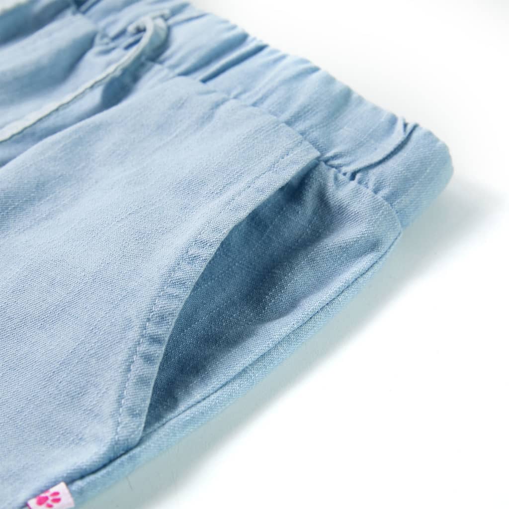 Short pour enfant taille 92 bleu denim - bleu clair, 92 (1 5-2 ans) - number 5.