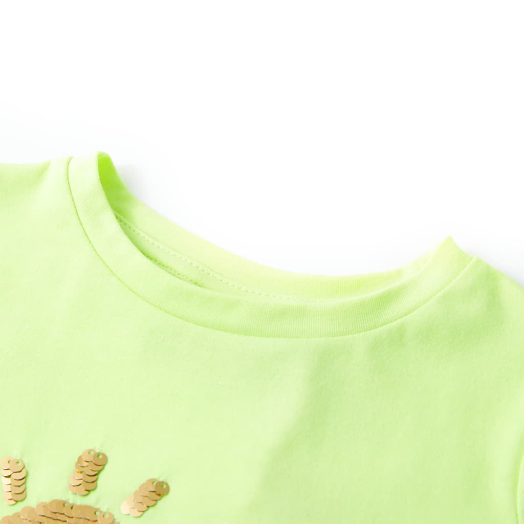 T-shirt pour enfant taille 92 jaune fluo - coloris naturel, 140 (9-10 ans) - number 3.