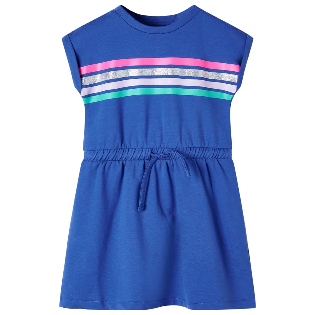 Robe pour enfant taille 92 avec dentelle bleu cobalt - 92 (1 5-2 ans) - number 1.