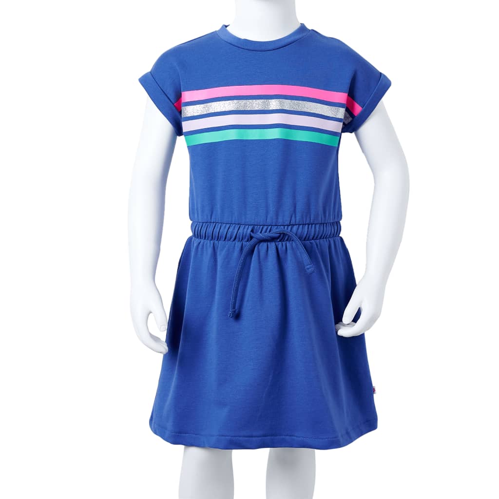 Robe pour enfant taille 92 avec dentelle bleu cobalt - 92 (1 5-2 ans) - number 8.