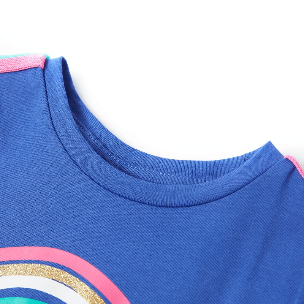 T-shirt pour enfant taille 92 bleu cobalt - vert menthe, 116 (5-6 ans) - number 3.