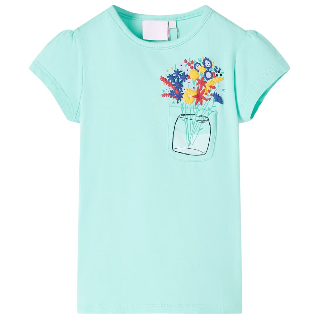 T-shirt pour enfant taille 104 - vert menthe, 104 (3-4 ans) - number 1.