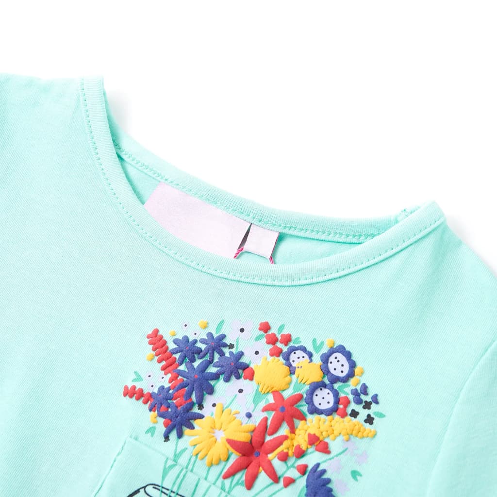 T-shirt pour enfant taille 104 - vert menthe, 104 (3-4 ans) - number 3.